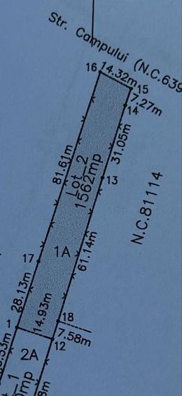 Teren vidra intravilan Strada Campului suprafata 1562 m - 1