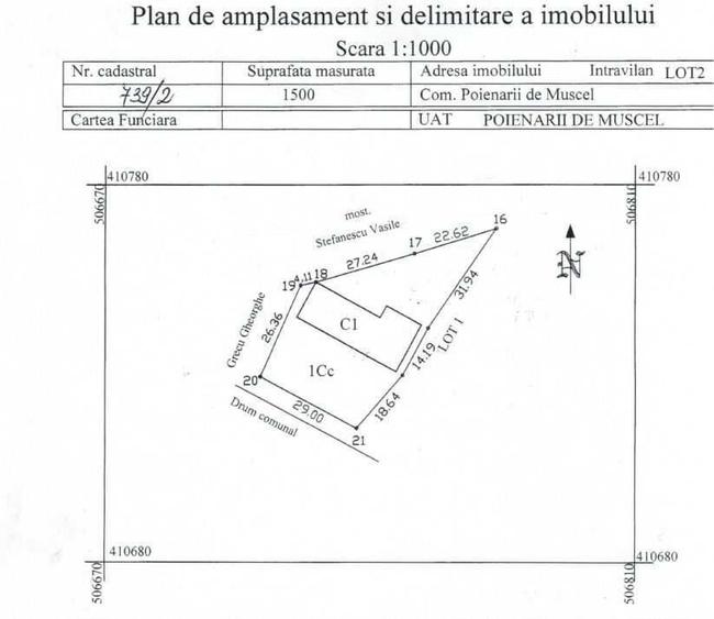 Vand Teren si Cladire Spatiu comercial Poienarii de Muscel sat Jugur - 3