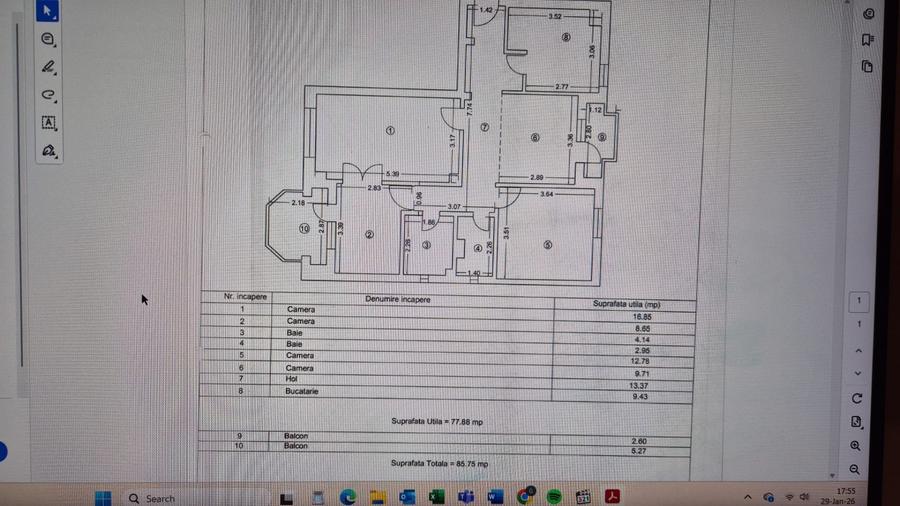 4 Camere, Capitol, Etaj Intermediar, Centrala pe Gaze - 2