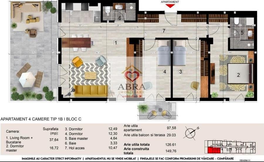 Apartament studio 2/ 3/ 4 camere cu parcare zona Baneasa - 5