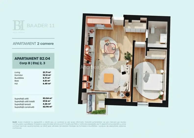 Apartament nou cu 2 camere Apartament nou cu 2 camere