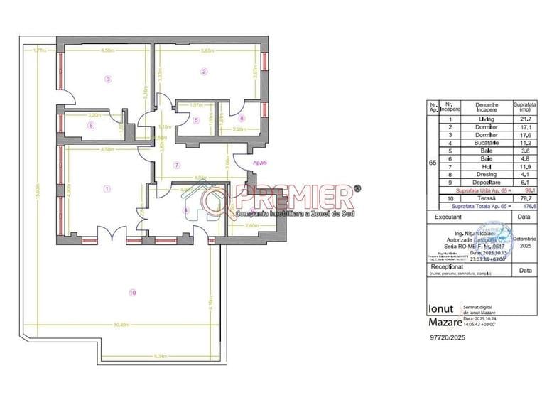 Penthouse exclusivist cu terasa spectaculoasa 80 mp Sector 4 - 6