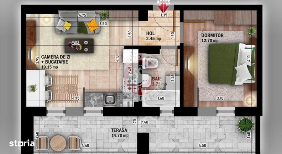 Ozana | Bloc Nou | 2 camere | Decomandat | 53mp | B11554 - 5