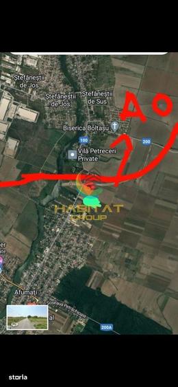 Teren de 15000 mp, în Ștefăneștii de Jos