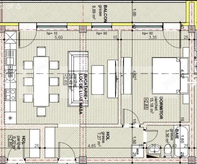 Apartament de vanzare, in bloc nou etaj 1 (Se preda finisat) - 6