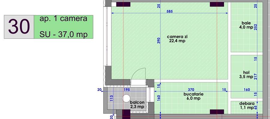 78.600 euro! Apartament 1 camera in NICOLINA bloc NOU - aleea T. Neculai - 7