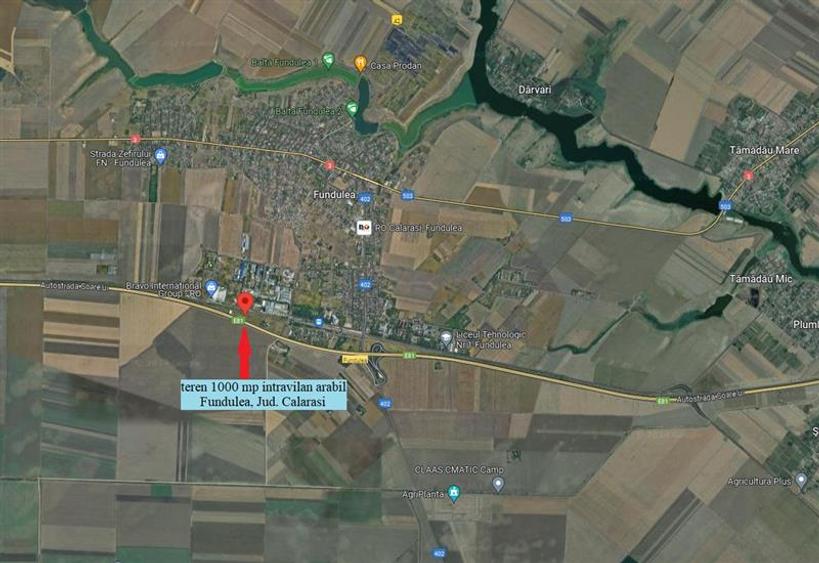 Teren 1000 mp Fundulea, deschidere Autostrada A2, ideal commercial - 3