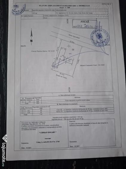 Vand casa Horia Neam? cu utilita?i, teren 626mp. - 1