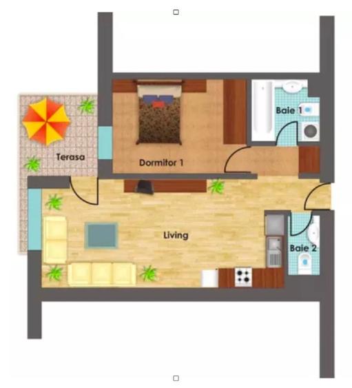 Apartament cu 2 camere semidecomandat în Titan