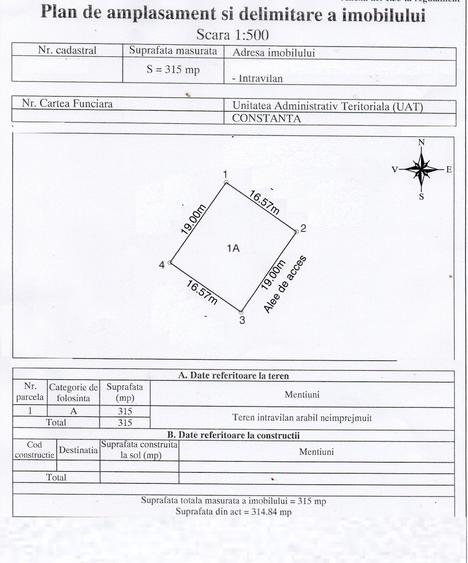 Constanta - Viile Noi - teren 315mp - 1