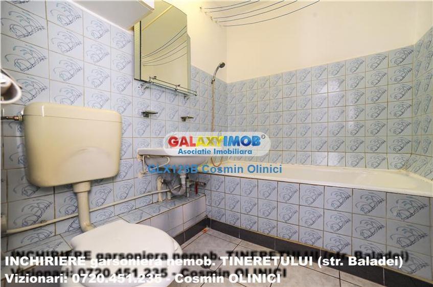 Garsonieră decomandată, mobilată în Tineretului
