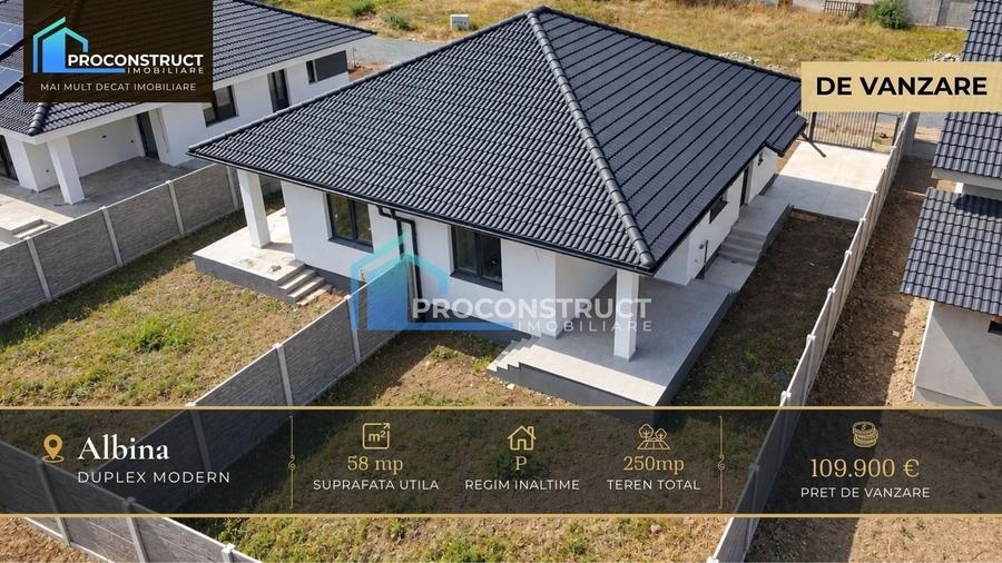 Duplex cu 3 camere cu Canalizare în Albina