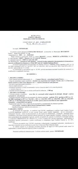 De vanzare 1000mp sat Pestera , comuna Moieciu - 2