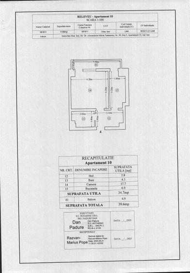 P.F. Apartament cu o camera, Tatarasi, 40mp, decomandat - 4