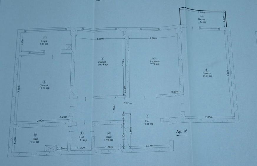 Apartamemt 3 camere decomandat - 5
