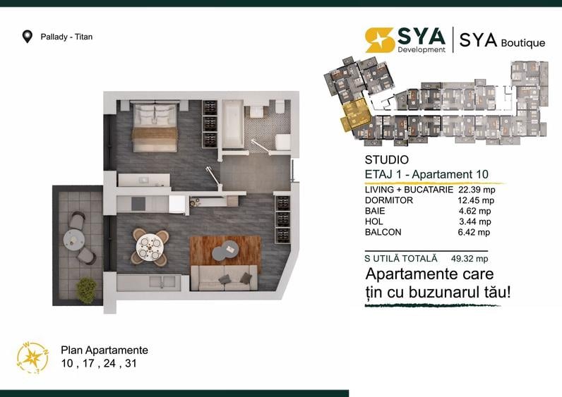 AP.2CAM. LIVING OPEN-SPACE / BLOC BOUTIQUE P+4. PARCARE GRATUITA! - 2