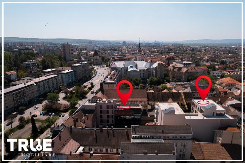 Ap. 2 cam, 57.3m? + 16.2m?, ultracentral, Arossa Center, Tg. Mureș! - 19