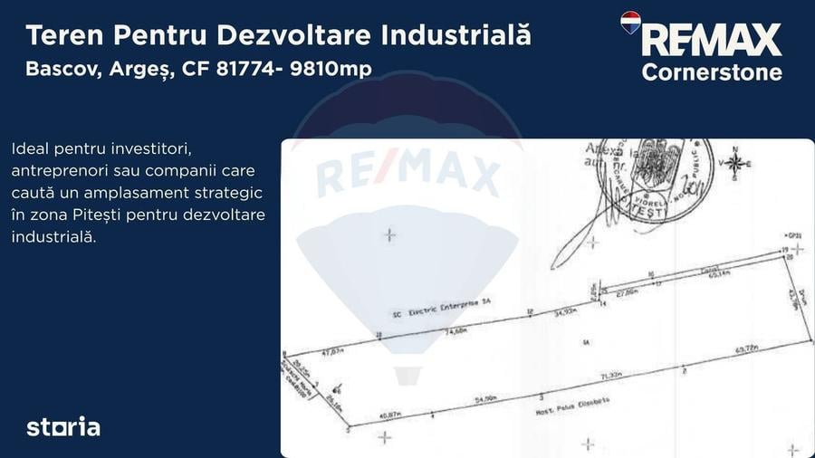 Teren industrial intravilan 9.810 mp Bascov, acces A1, E81 - 1