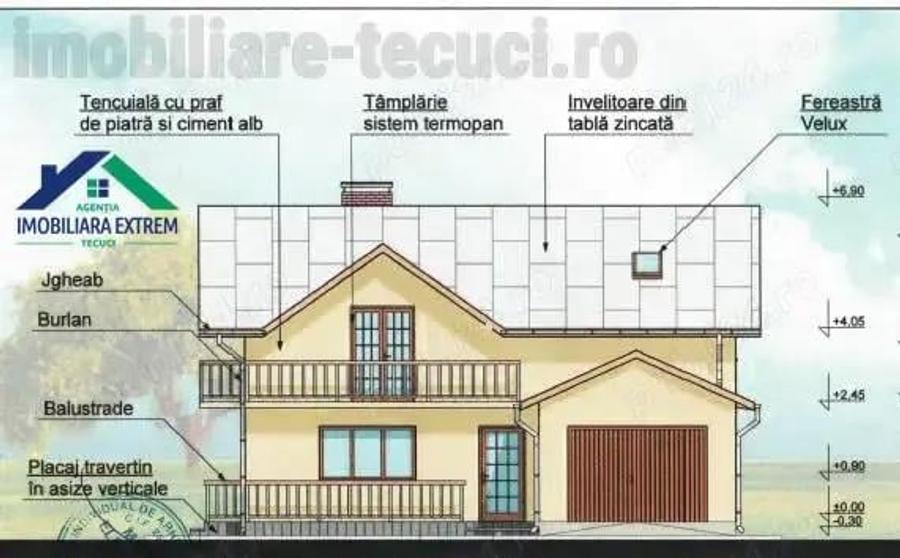 Casa la rosu cu 1000 mp teren in com Munteni, parter ?i mansarda - 6