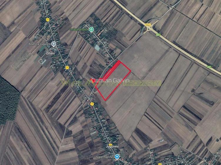 Teren 12 ha de vanzare, Jugureni, Autostrada A1