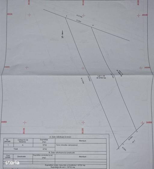 Teren intravilan 8.752 mp Dimieni/Tunari - langa A0 - 2