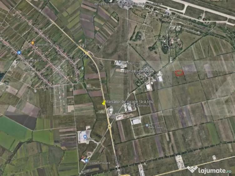 Teren arabil, PUZ in lucru, 11502 mp, zona aeroport - 1