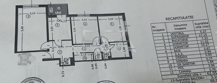 3 camere, et 1/8, proiect centrala-Ghencea, Str. Garleni - 9