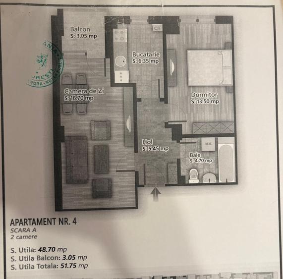 Apartament 2 camere Ozana 1 Decembrie mobilat utilat - 6