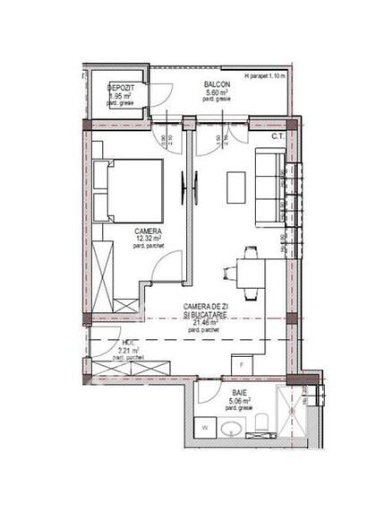 Apartament cu 2 camere decomandat în Tineretului