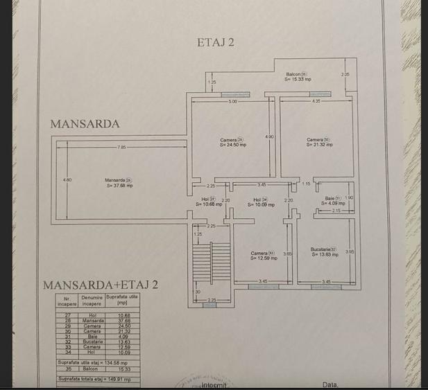 Vila  zona Elisabetin P+2E+M - 10