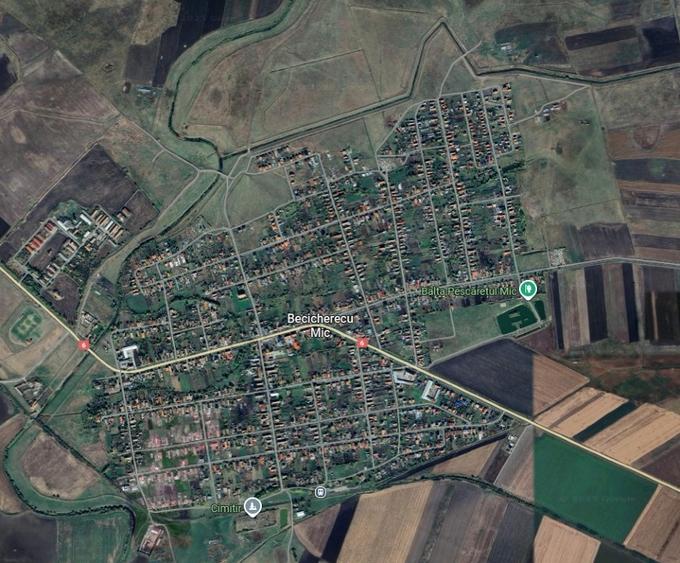 Teren, Becicherecu Mic, 500mp, fs=21m, vatra satului, asfalt, utilitati - 1
