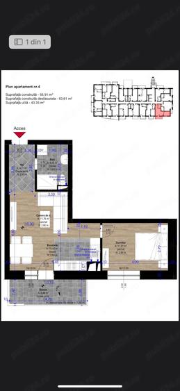 Vand apartament in stadiu de proiect - 1