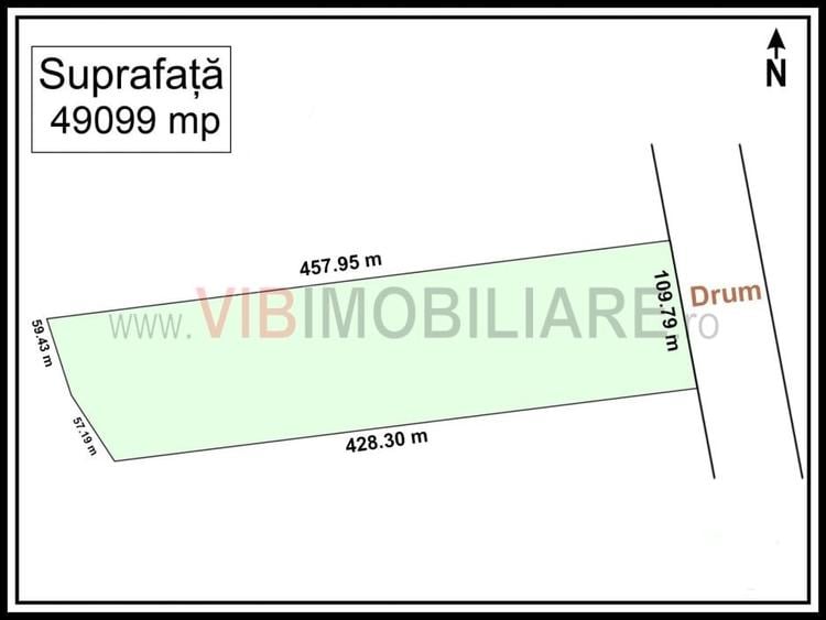 Teren intravilan 49.099 mp – Tunari, zona rezidentiala, oportunitate de dezvolta - 1