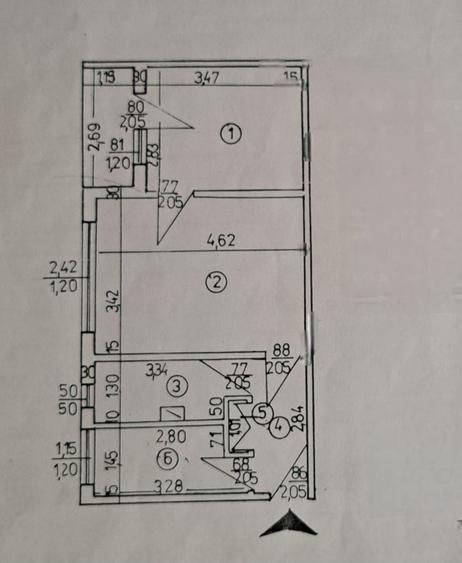 Apartament cu 2 camere semidecomandat în Prislopu Mic