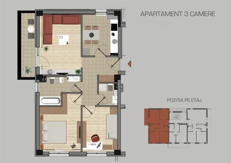 Apartament 3 camere Pacurari, exclusivist, Etajul 1/Garaj/Boxa - 10