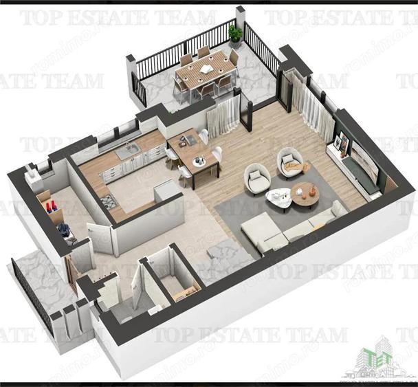 Vila individuala cuplata, in complex rezidential modern, cu 4 camere, toate utilitatile, Drumul Tabe - 4