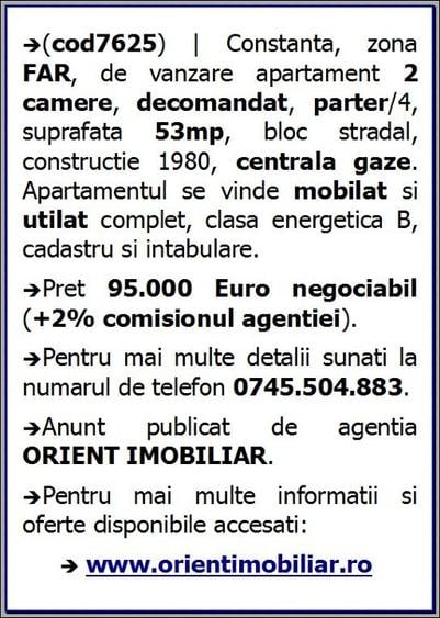 Far, de vanzare 2 camere, decomandat, parter, gaze, mobilat - 6