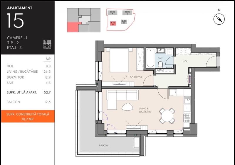 Cesionez Apartament 2 camere Faleza nord rezidential - 2