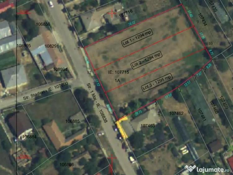 Vanzare Lot 1 teren cu suprafata de 1294 mp Comuna Castelu Jud. Constanta - 1