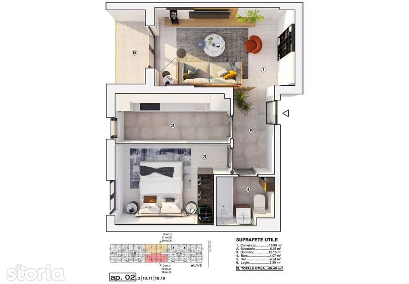 Apartament 2 camere cu incalzire in pardoseala - Alunului - Bragadiru - 6