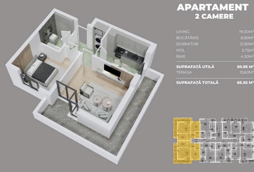 Apartament 2 camere Campus Scolar - 4
