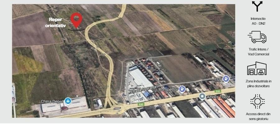 NEGOCIABIL Teren cu Vizibilitate Maxima  si Access la NOD RUTIER A0/DN2 - 1
