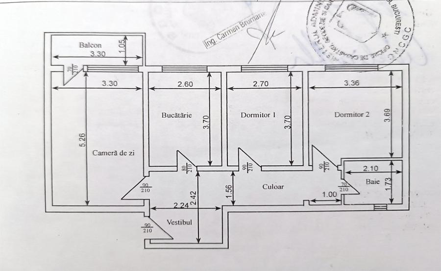 Apartament de inchiriat/ PROPRIETAR /3 camere /et.9 din 10/decomodat  - 11
