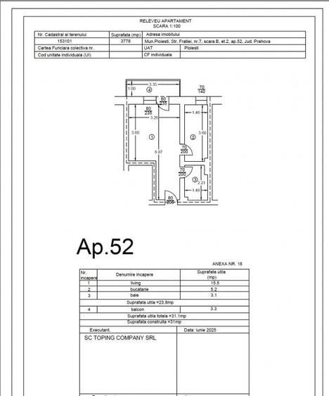 Fratiei 7 - garsoniera cu blacon si bucatarie inchisa - 2