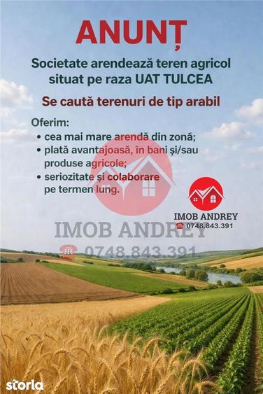 Cea mai mare arenda din Tulcea pentru teren arabil! - 1