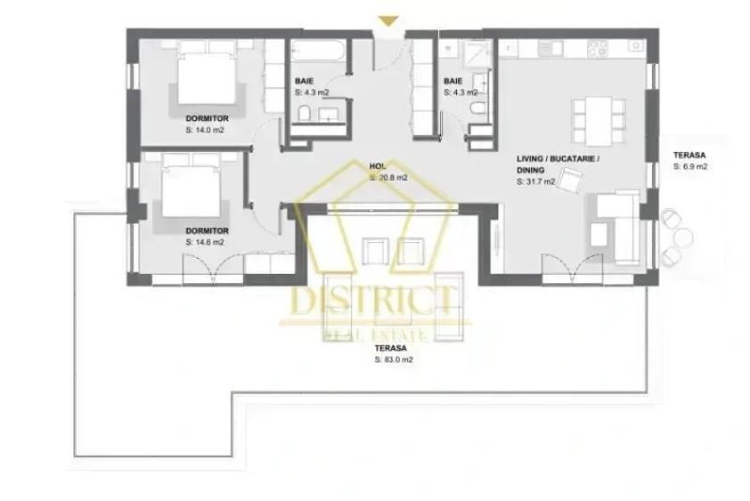 Penthouse-uri noi cu 3 camere | Torontalului - 15