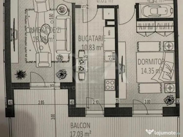 2 Camere Etaj Intermediar cu Vedere la Lacul Morii - 5