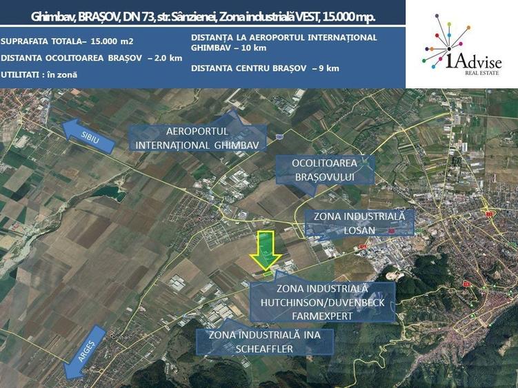 Teren de 15400 mp ideal constructii industriale sau logistice - 1