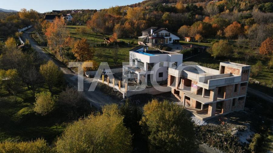 Vila premium Cisnadioara – panorama, piscina infinity, teren 485 mp - 1