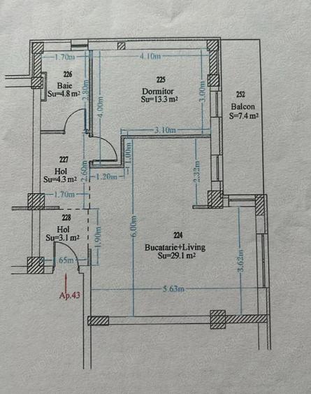 Apartament cu 2 camere direct de la proprietar, 55 mp2+7.5 balcon, Strada Neptun nrr. 88, Giroc - 10